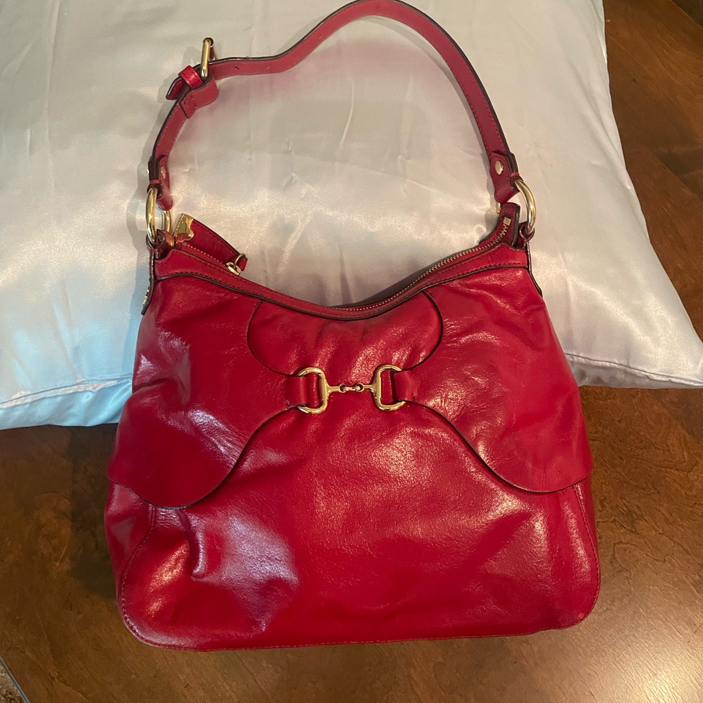Antonio Melani Red Leather Shoulder Bag